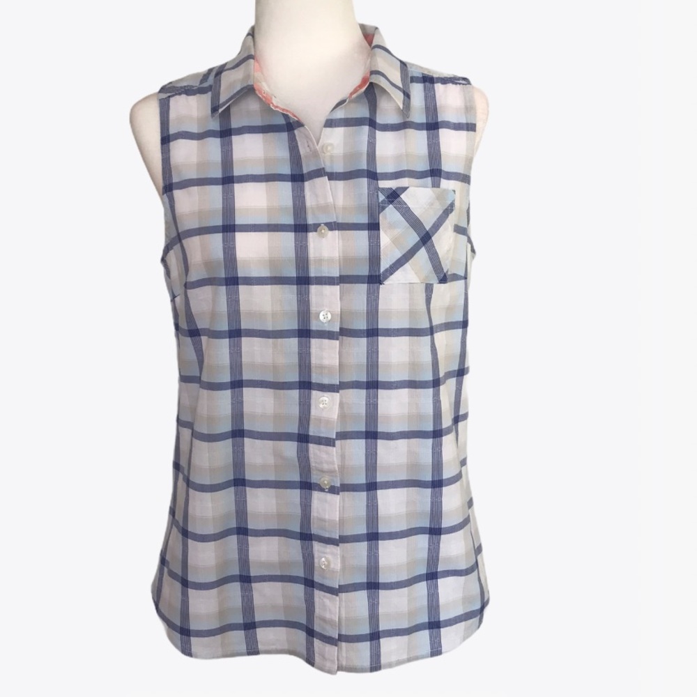 PrAna 99% Organic Cotton Plaid Button Down Top - S - Picture 10 of 17